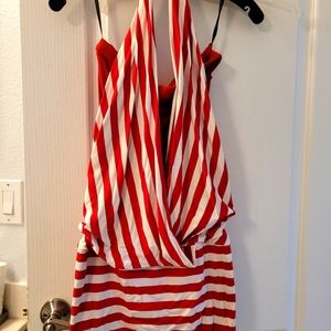 Bebe striped mini dress